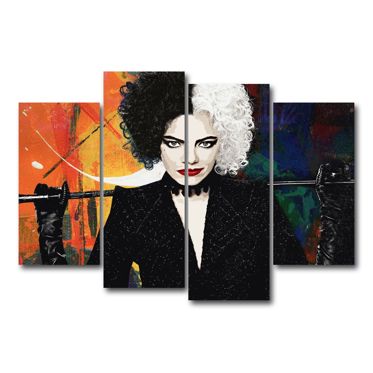 AUTO-MOCKUP WHITE | Cruella | 4 Piece | Gallery Wrap Canvas | group=4_short