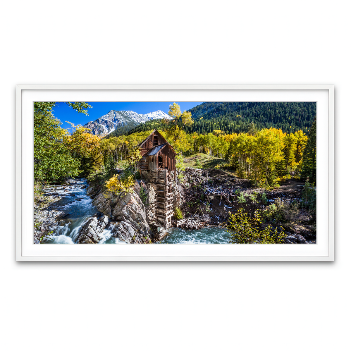 Framed Print 2x1 White