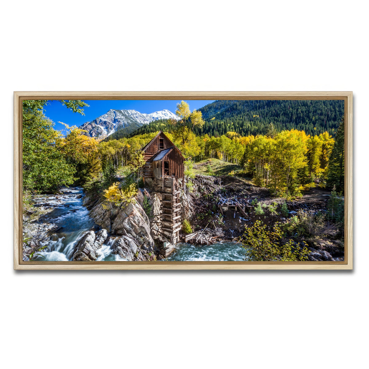 AUTO-MOCKUP WHITE | Crystal Mill | 1 Piece | Natural Framed Canvas | group=2x1