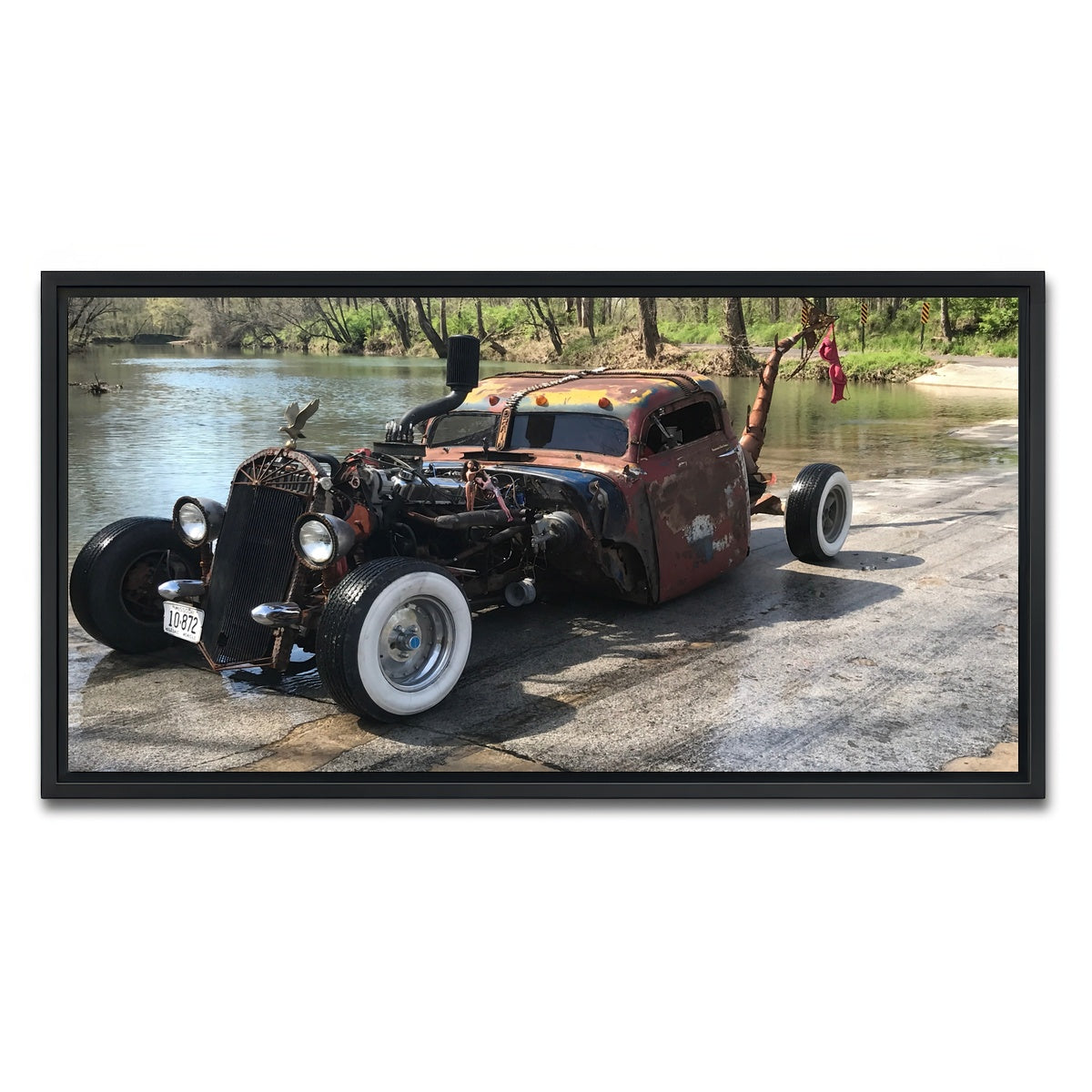 AUTO-MOCKUP WHITE | Custom Rat Rod | 1 Piece | Black Framed Canvas | group=2x1