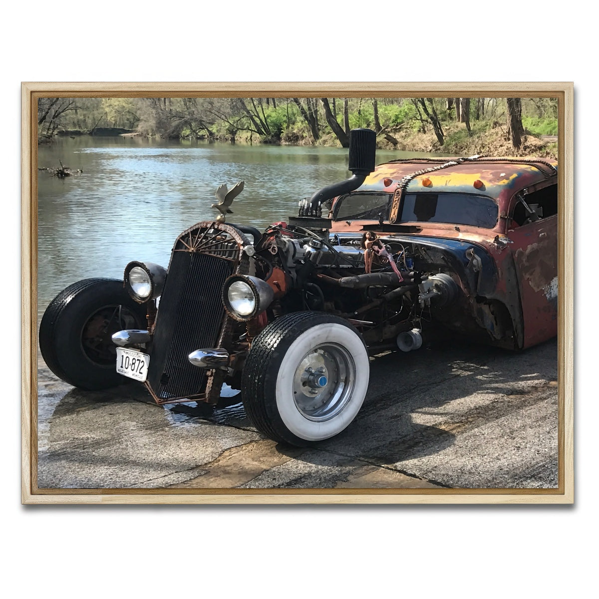 AUTO-MOCKUP WHITE | Custom Rat Rod | 1 Piece | Natural Framed Canvas | group=4x3
