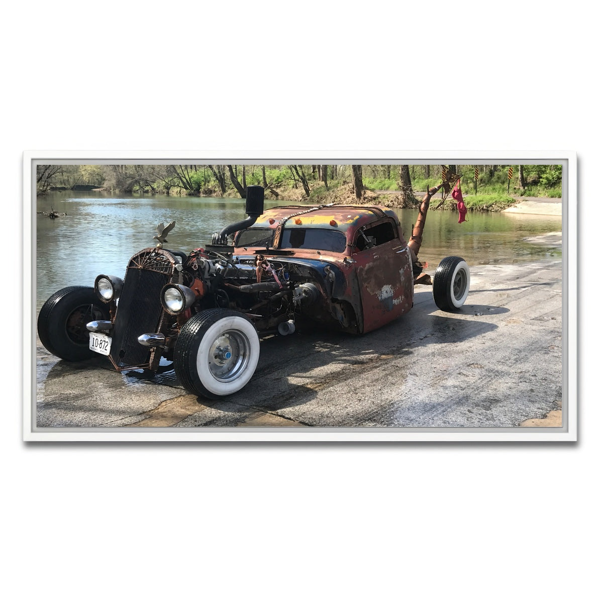 AUTO-MOCKUP WHITE | Custom Rat Rod | 1 Piece | White Framed Canvas | group=2x1