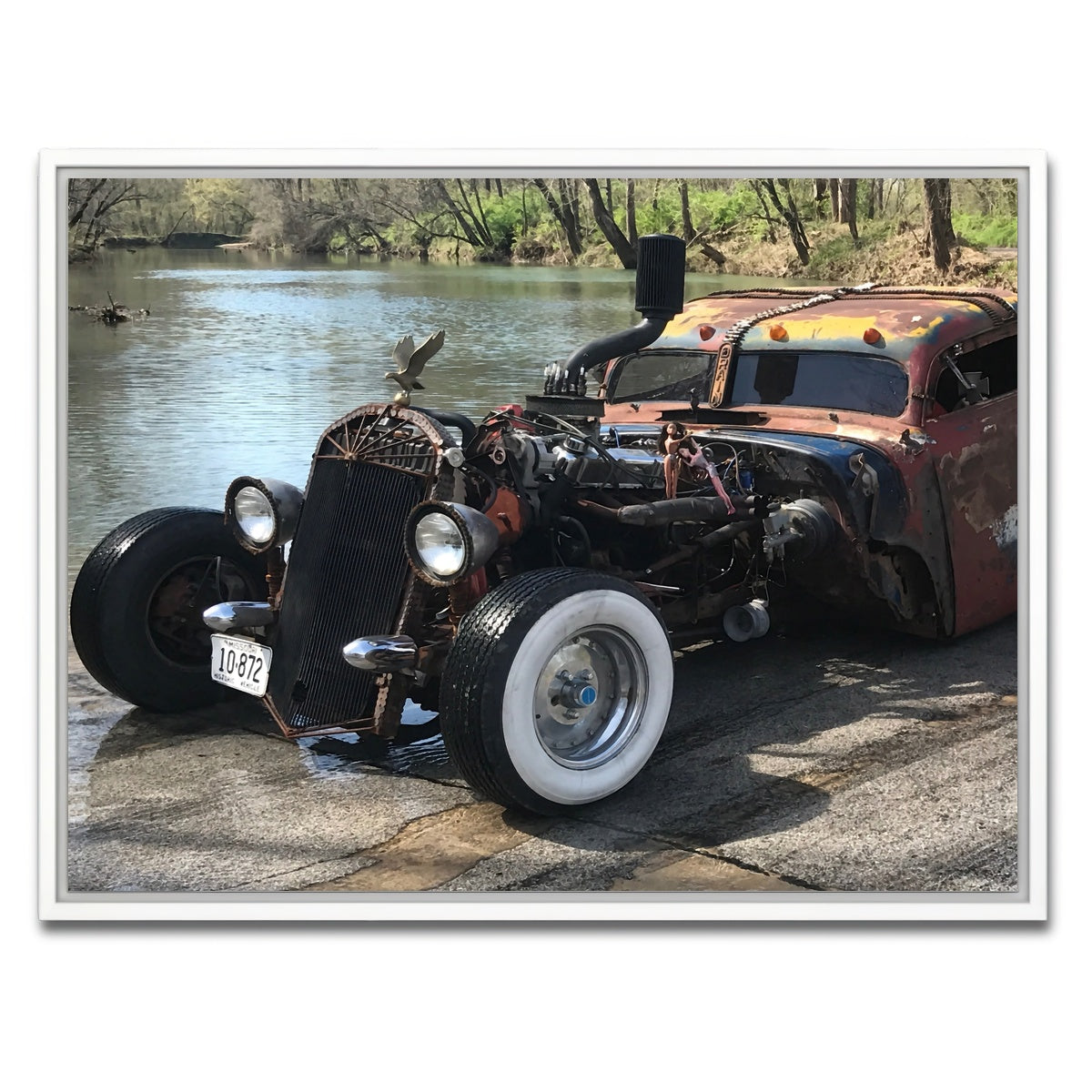 AUTO-MOCKUP WHITE | Custom Rat Rod | 1 Piece | White Framed Canvas | group=4x3