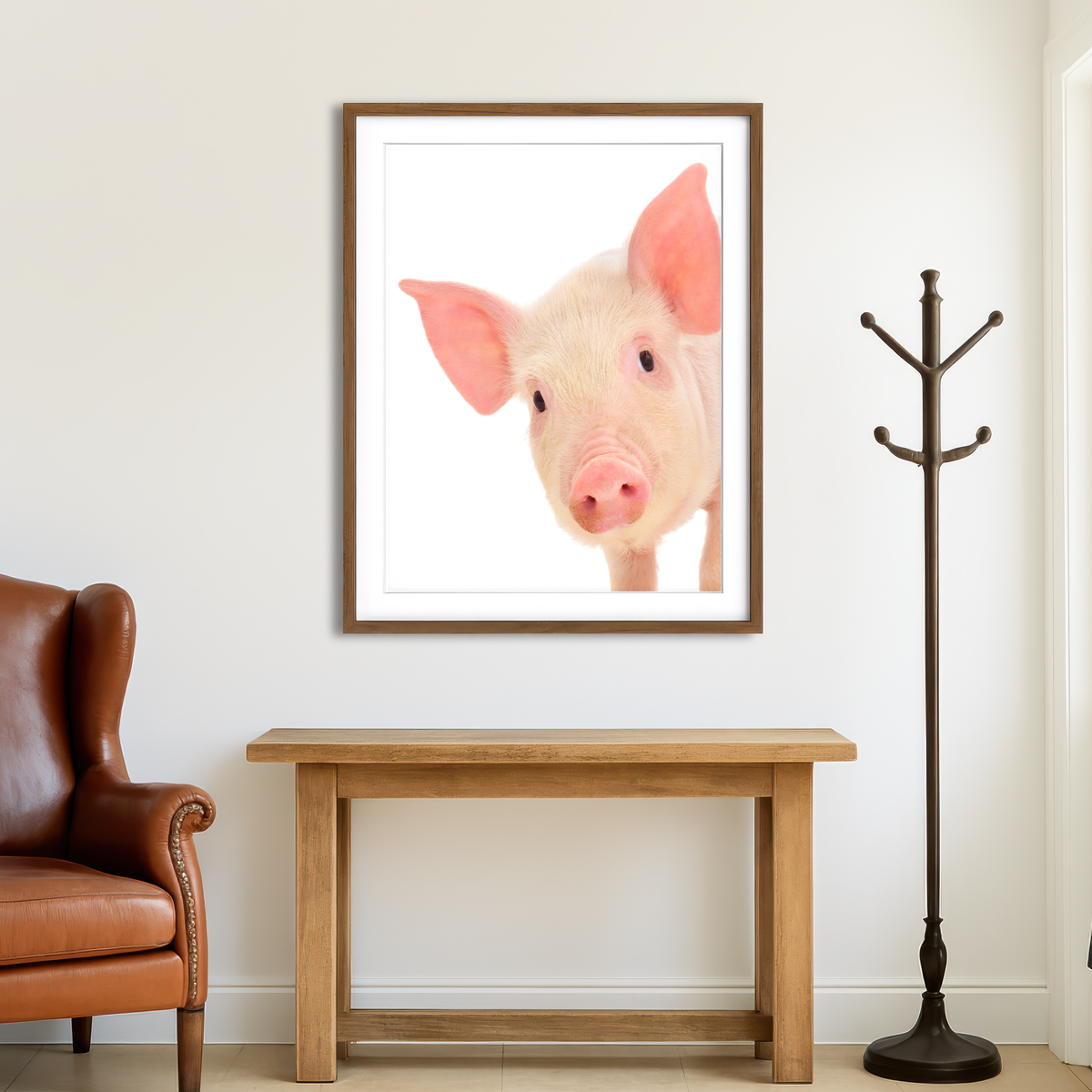 AUTO-MOCKUP ROOM | Cute Baby Pig Wall Art