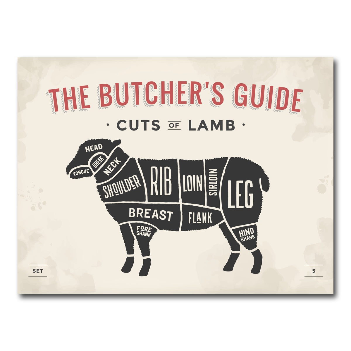 AUTO-MOCKUP WHITE | Cuts of Lamb | 1 Piece | Gallery Wrap Canvas | group=4x3