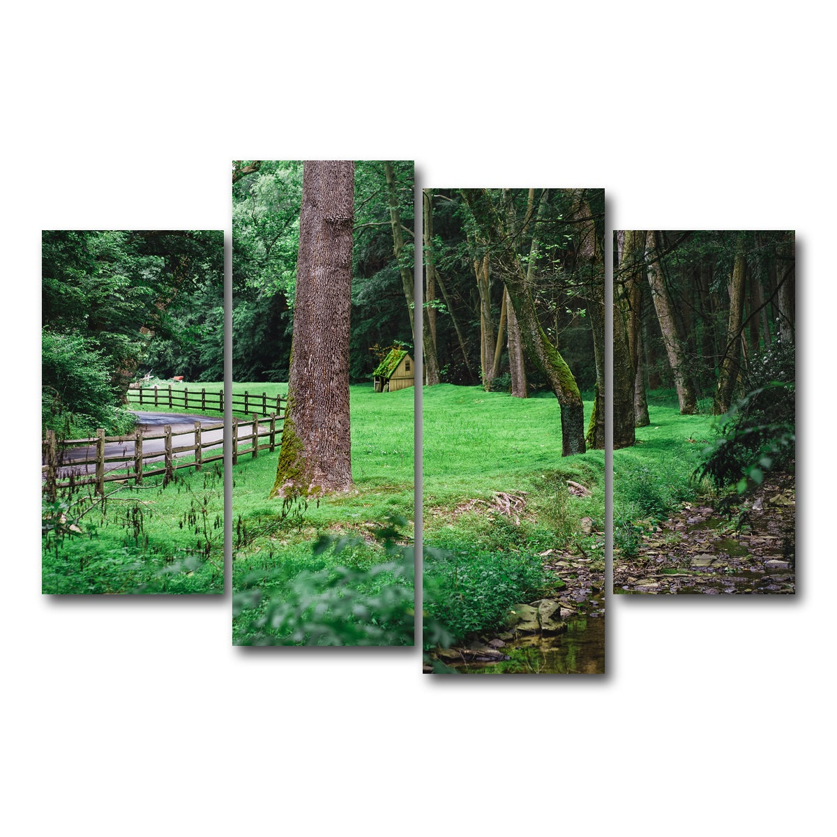 AUTO-MOCKUP WHITE | Cuttalossa Farm | 4 Piece | Gallery Wrap Canvas | group=4_short