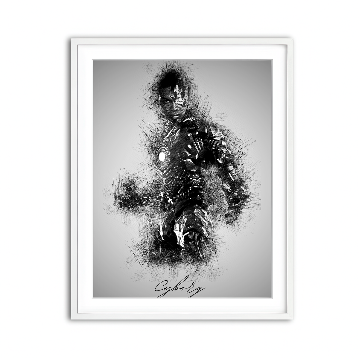 Framed Print 3x4 White