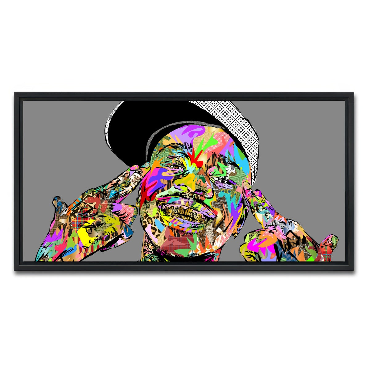AUTO-MOCKUP WHITE | DABABY | 1 Piece | Black Framed Canvas | group=2x1