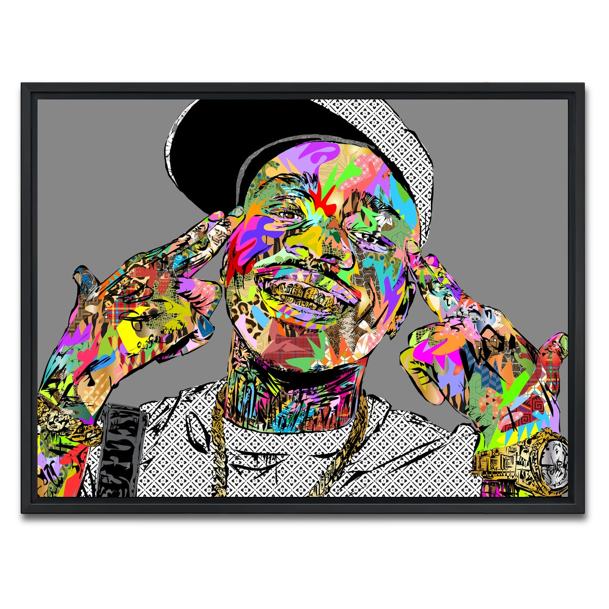 AUTO-MOCKUP WHITE | DABABY | 1 Piece | Black Framed Canvas | group=4x3