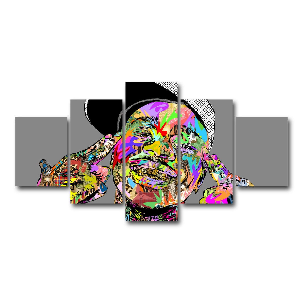 AUTO-MOCKUP WHITE | DABABY | 5 Piece | Gallery Wrap Canvas | group=5_short