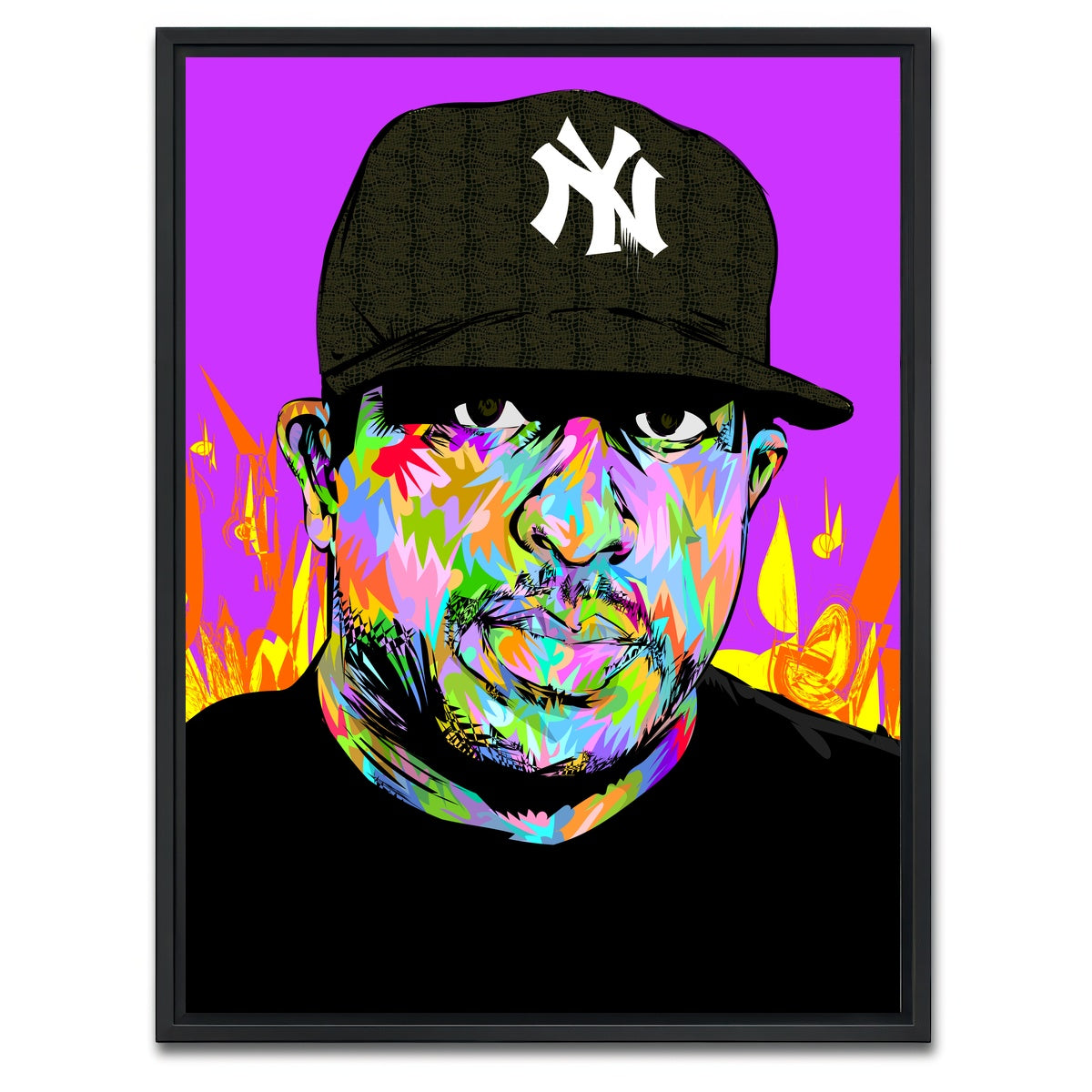 AUTO-MOCKUP WHITE | DJ PREMIER | 1 Piece | Black Framed Canvas | group=3x4