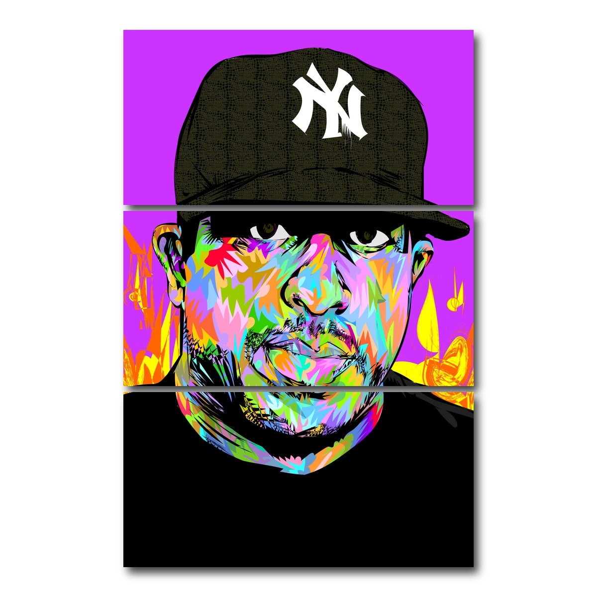 AUTO-MOCKUP WHITE | DJ PREMIER | 3 Piece | Gallery Wrap Canvas | group=12x24_stacked