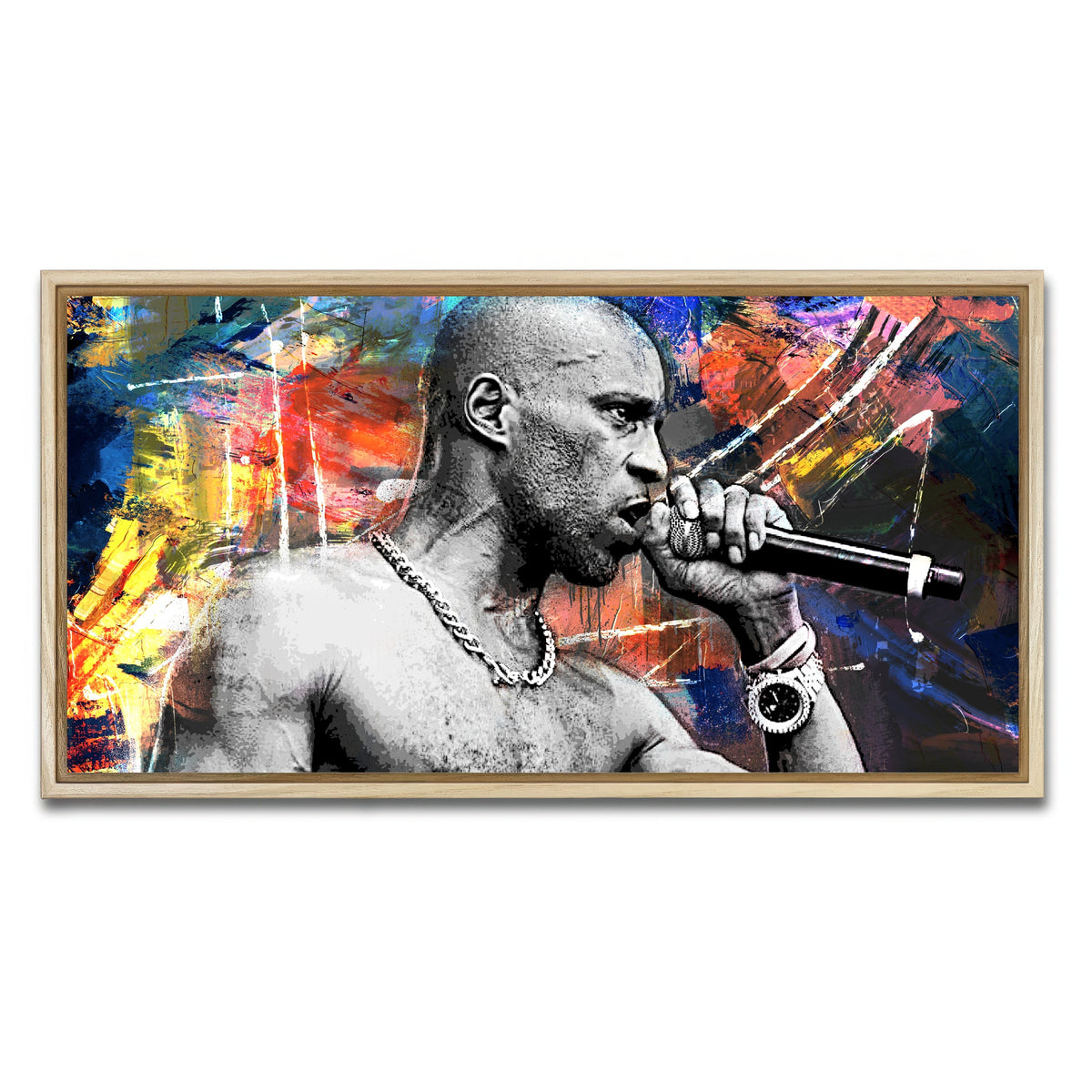 AUTO-MOCKUP WHITE | DMX Abstract | 1 Piece | Natural Framed Canvas | group=2x1