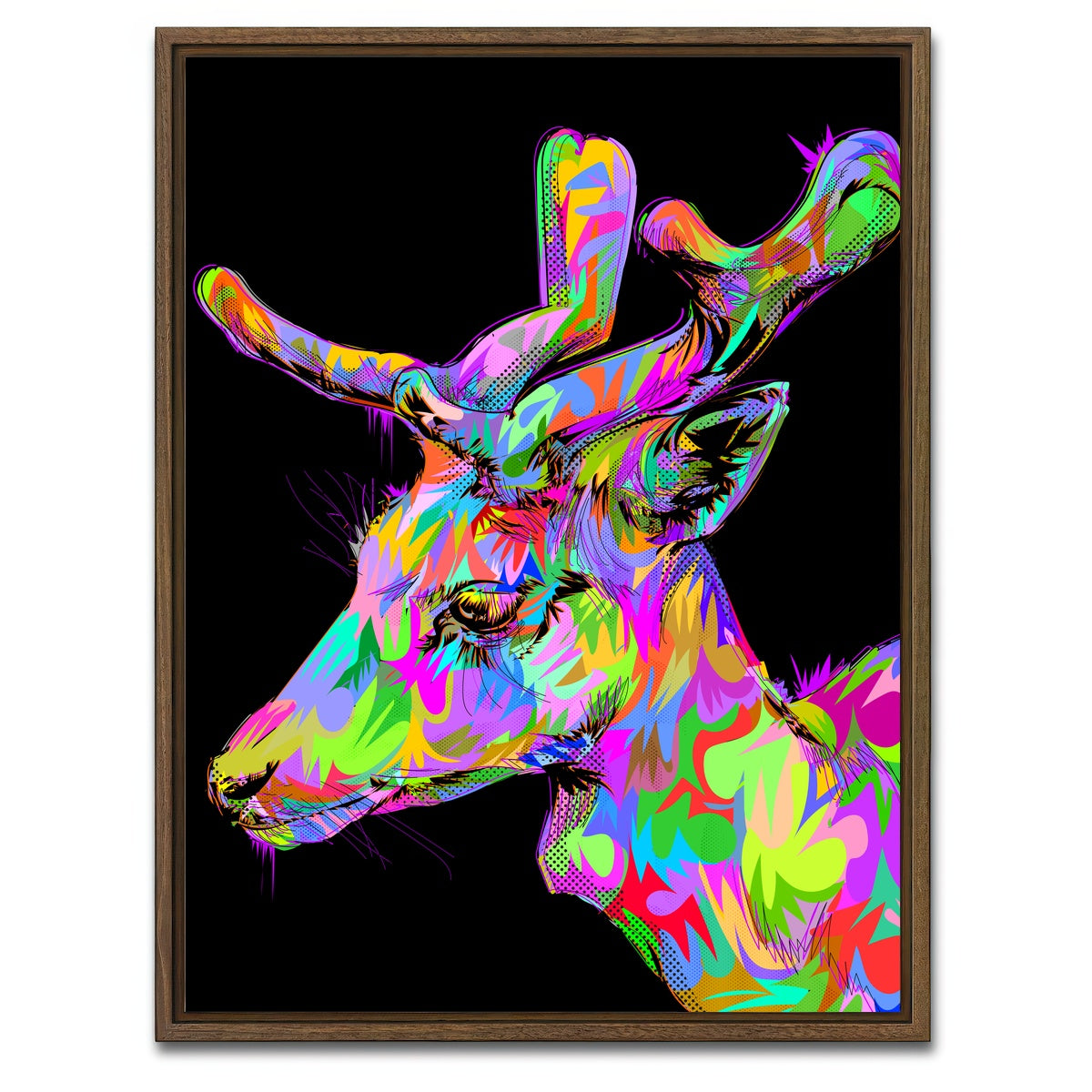 AUTO-MOCKUP WHITE | DOE | 1 Piece | Walnut Framed Canvas | group=3x4