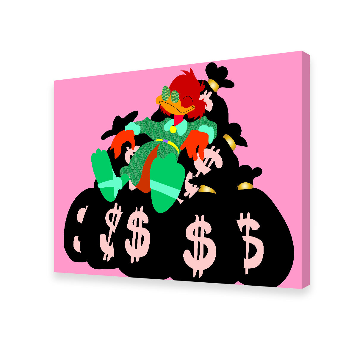 Donald Money Pile Wall Art