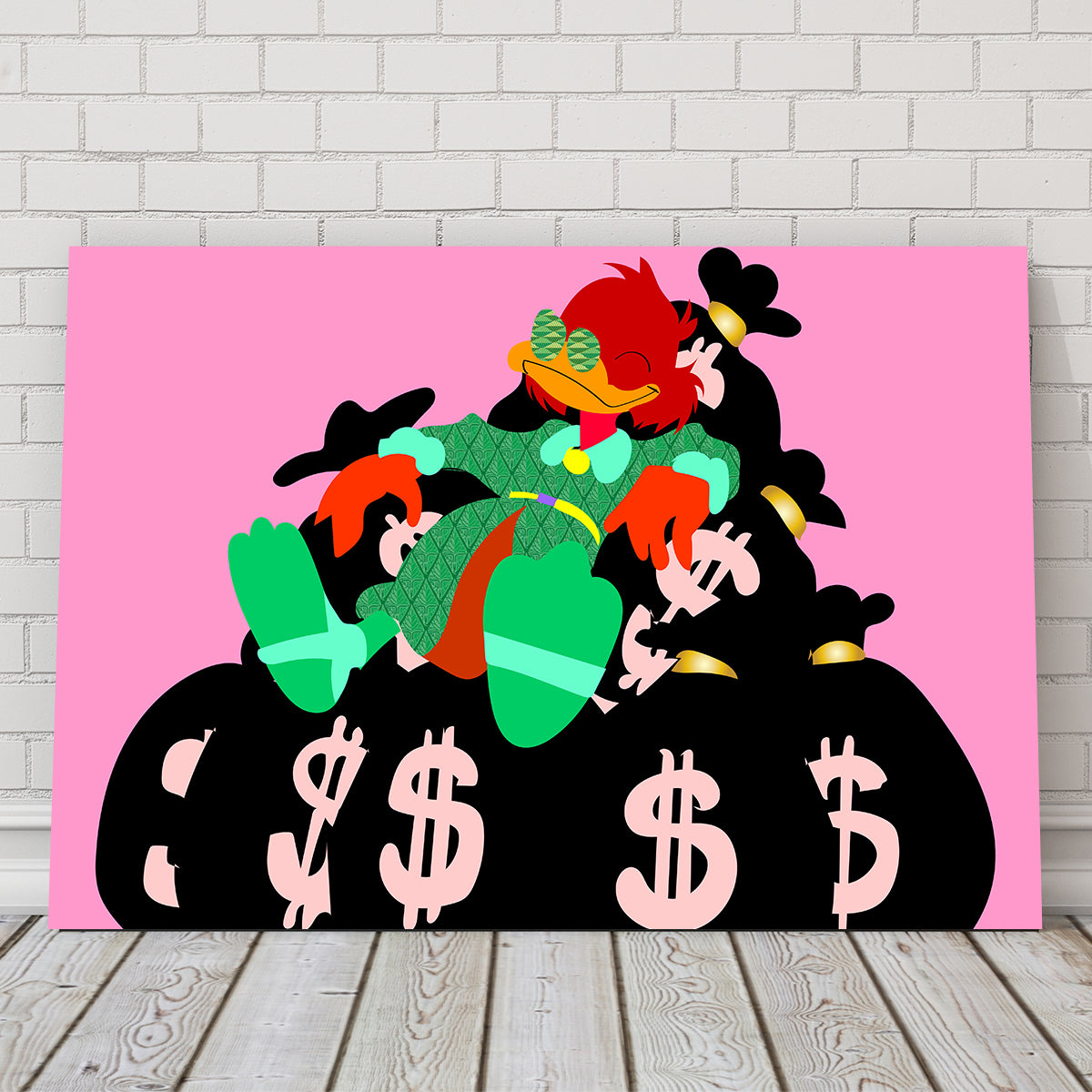 Donald Money Pile Wall Art