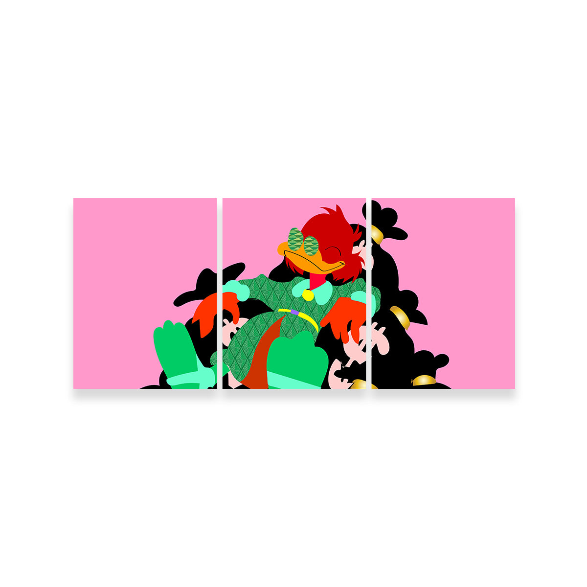 Donald Money Pile Wall Art