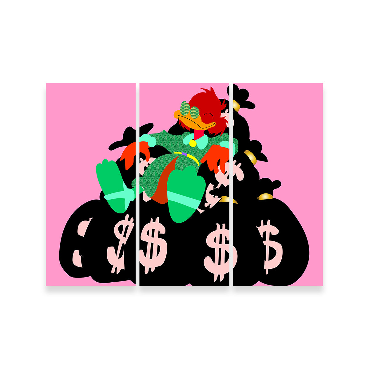 Donald Money Pile Wall Art