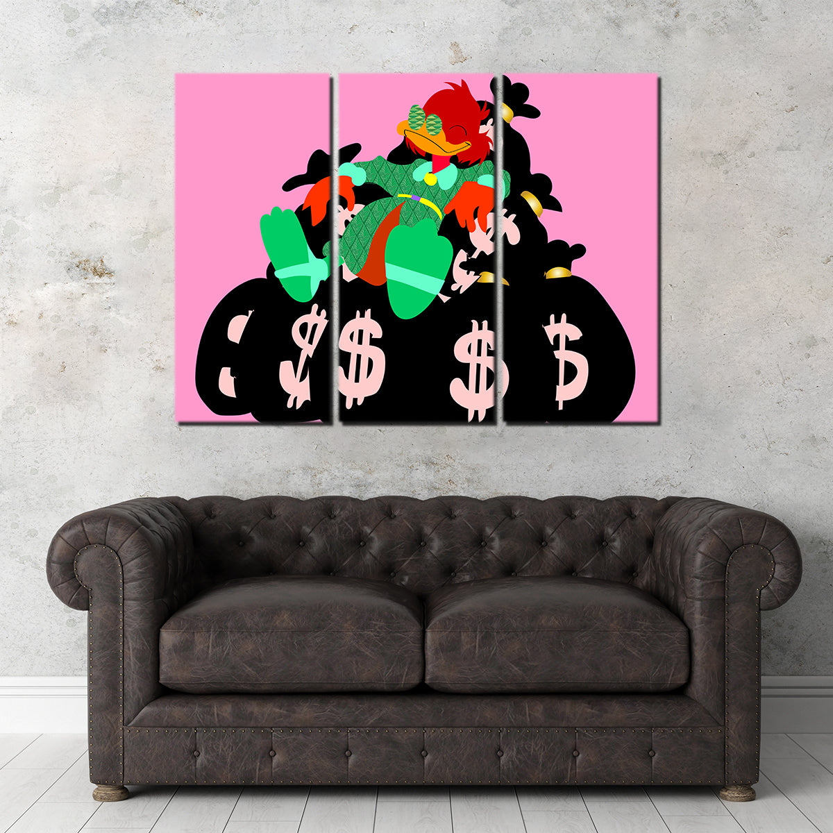 Donald Money Pile Wall Art