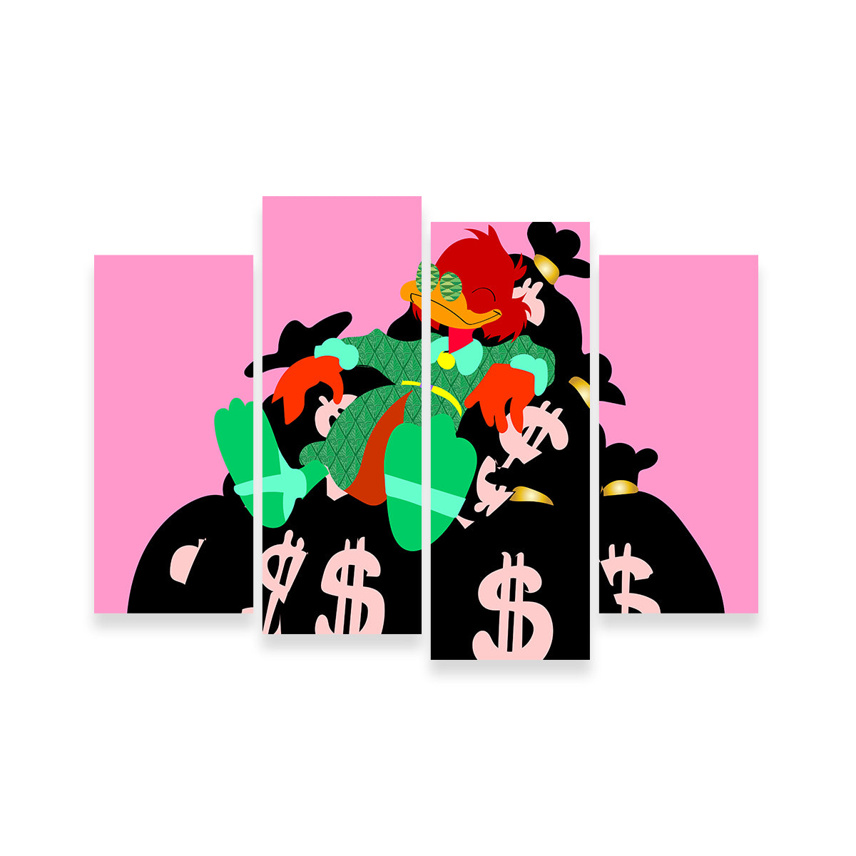 Donald Money Pile Wall Art