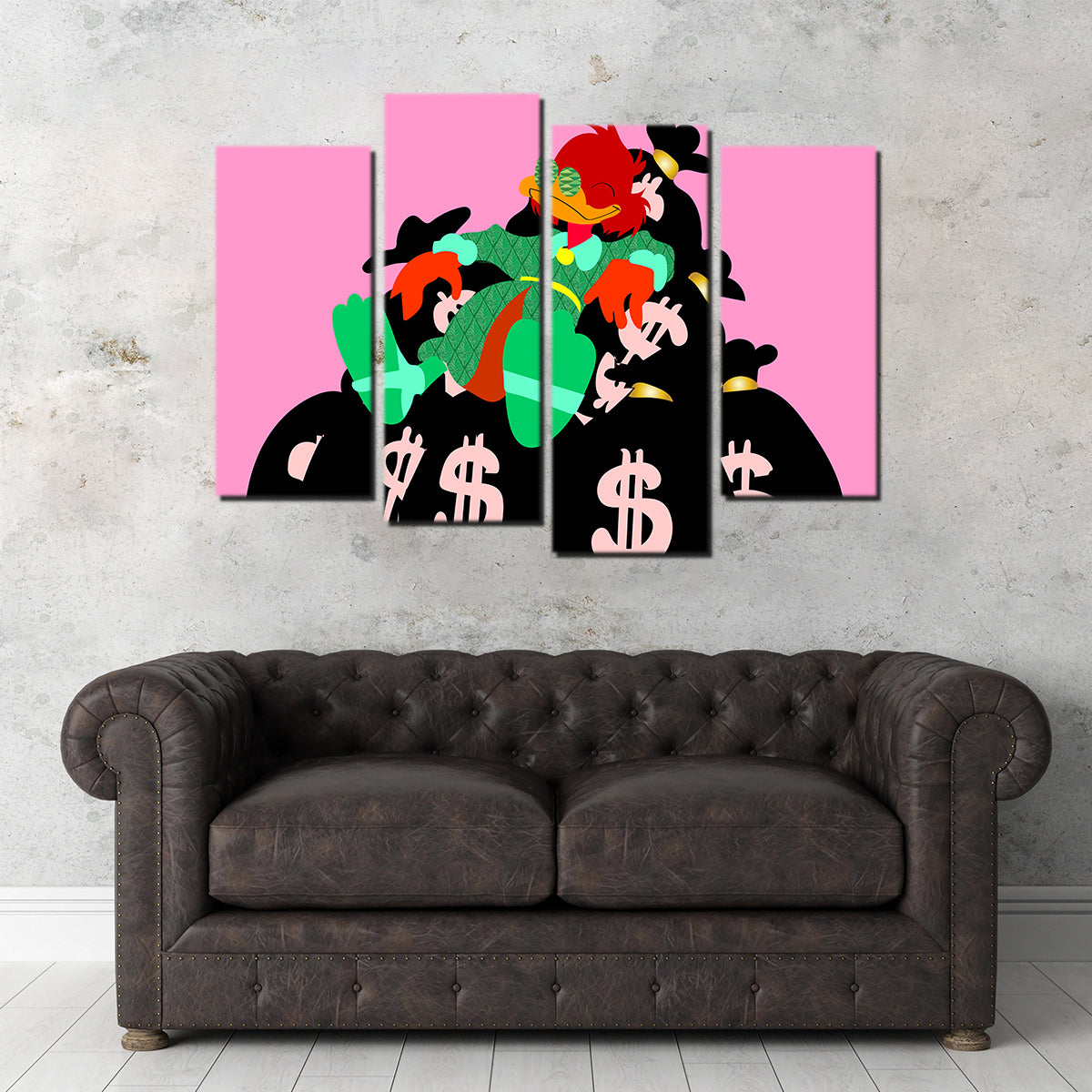 Donald Money Pile Wall Art