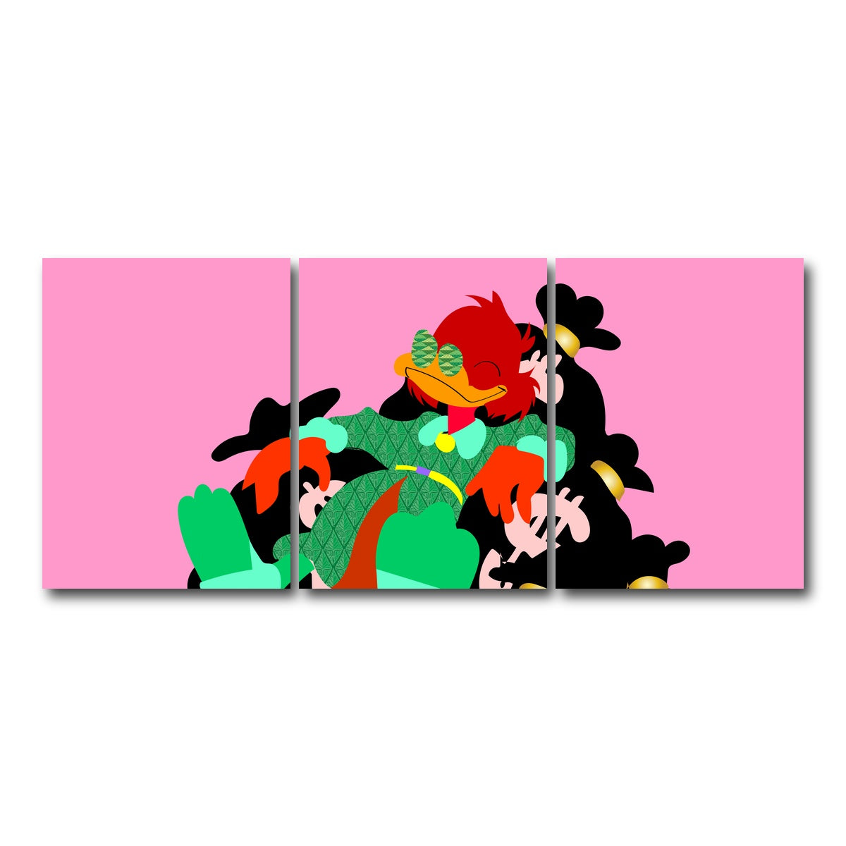 AUTO-MOCKUP WHITE | DONALD MONEY PILE | 3 Piece | Gallery Wrap Canvas | group=18x24