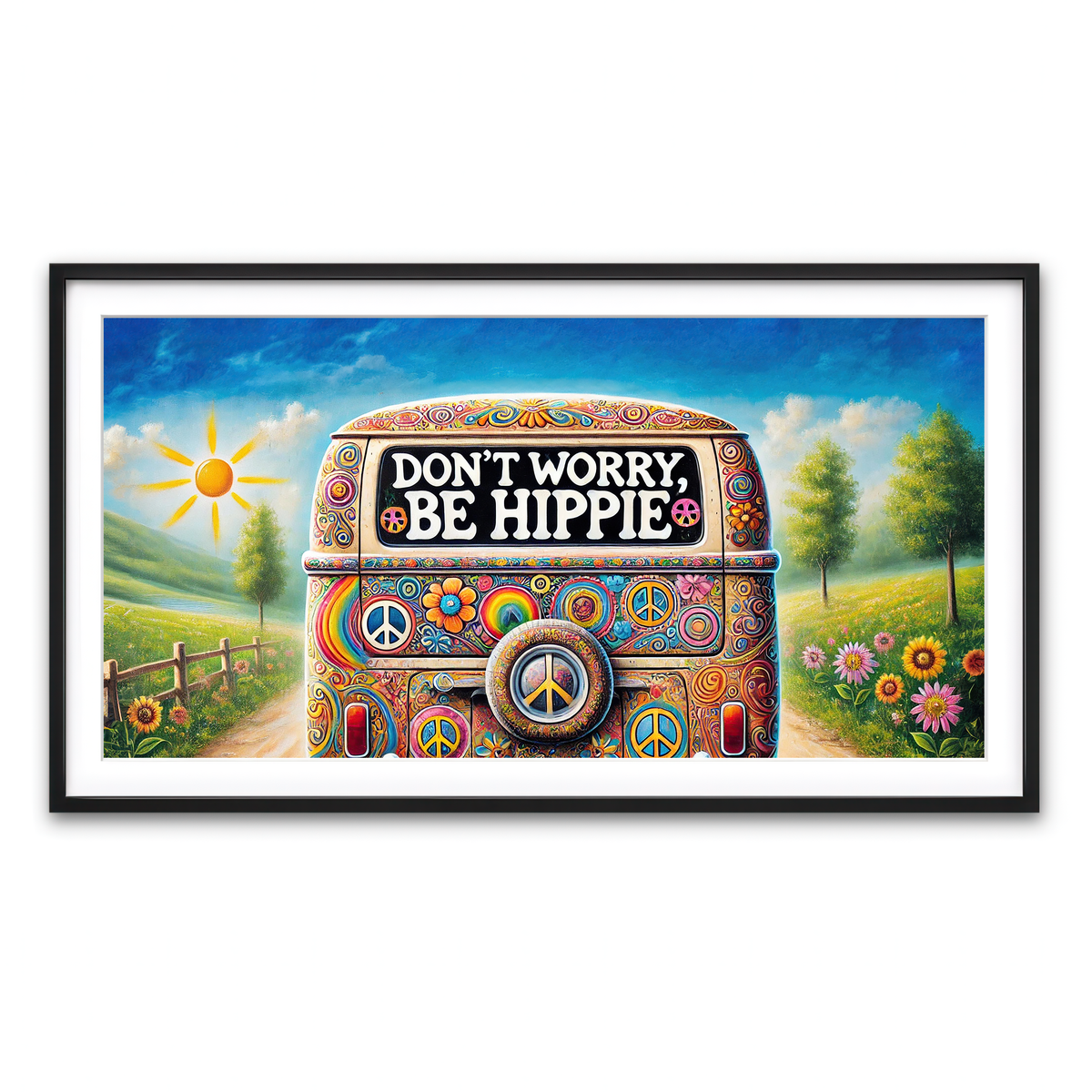 Framed Print 2x1 Black