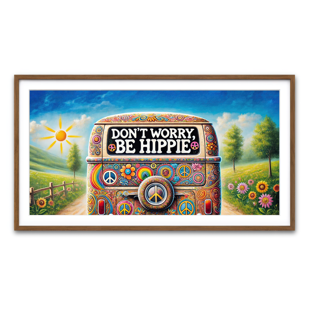 Framed Print 2x1 Walnut