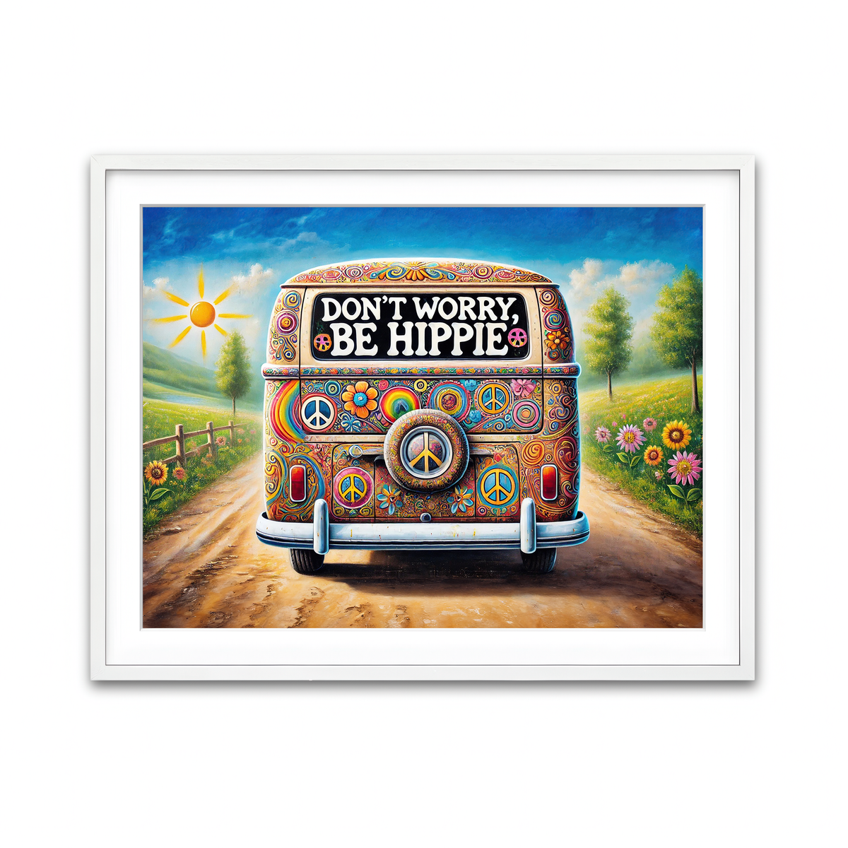 Framed Print 4x3 White