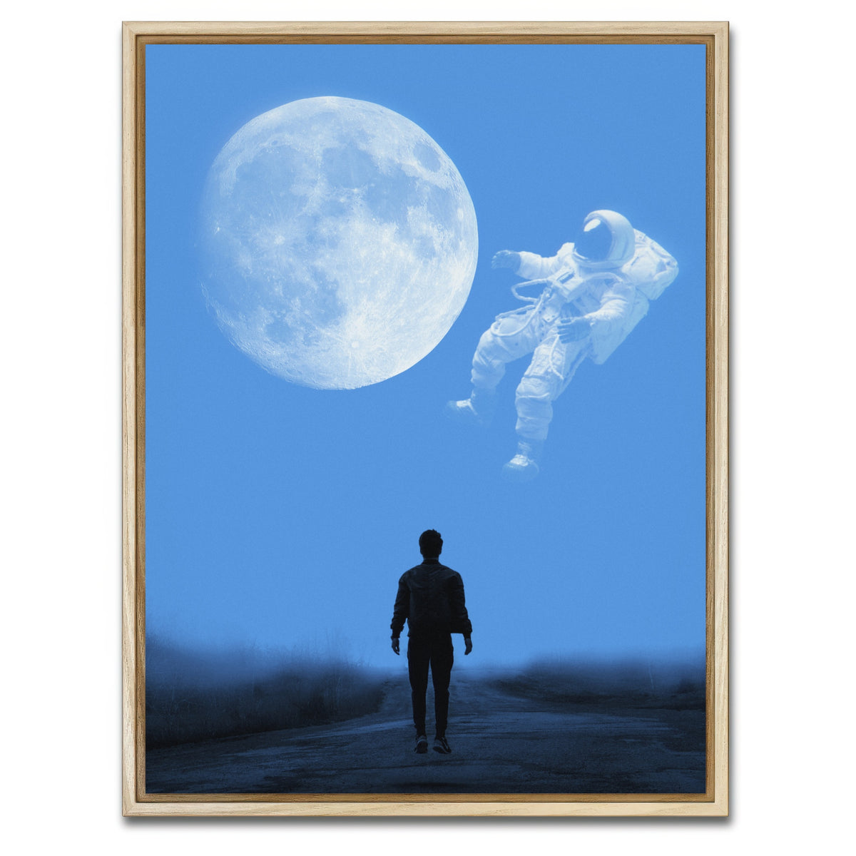 AUTO-MOCKUP WHITE | DREAM AS HIGH AS THE SKY | 1 Piece | Natural Framed Canvas | group=3x4