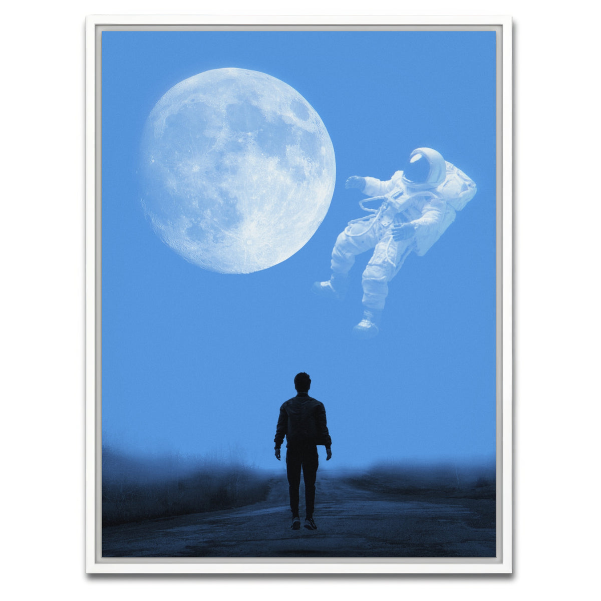 AUTO-MOCKUP WHITE | DREAM AS HIGH AS THE SKY | 1 Piece | White Framed Canvas | group=3x4