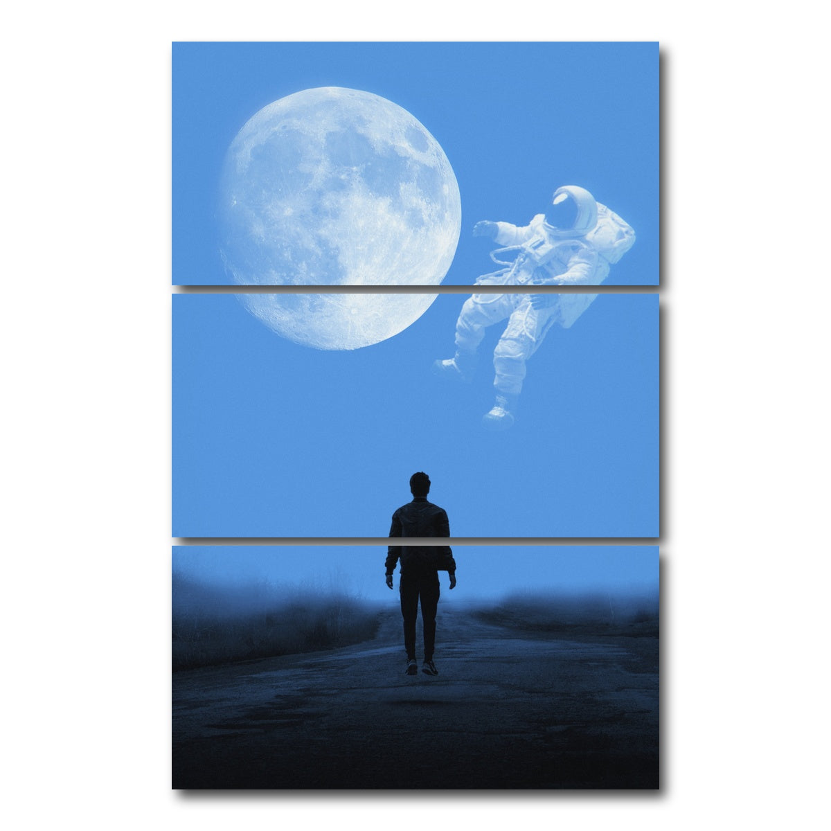 AUTO-MOCKUP WHITE | DREAM AS HIGH AS THE SKY | 3 Piece | Gallery Wrap Canvas | group=12x24_stacked