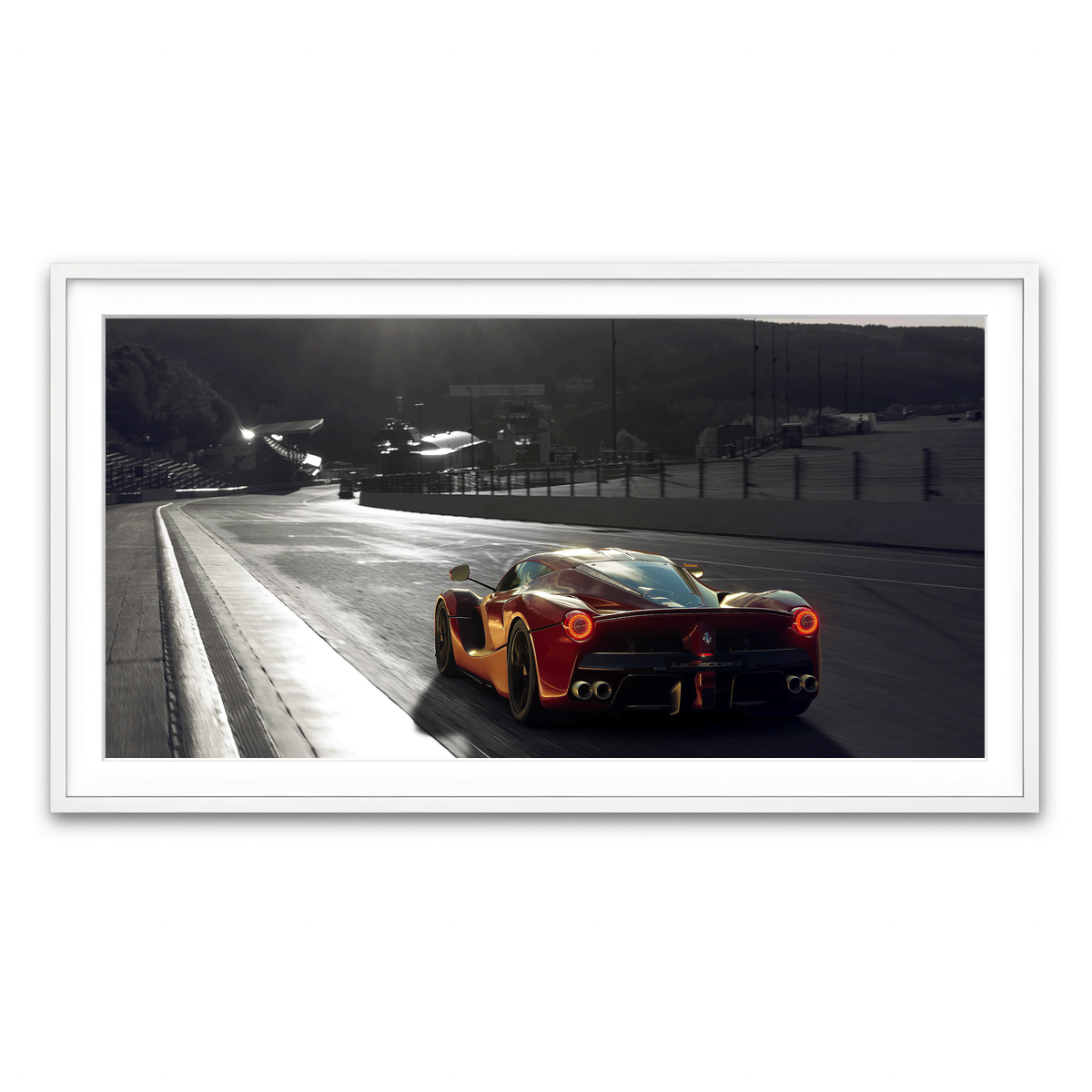 Framed Print 2x1 White