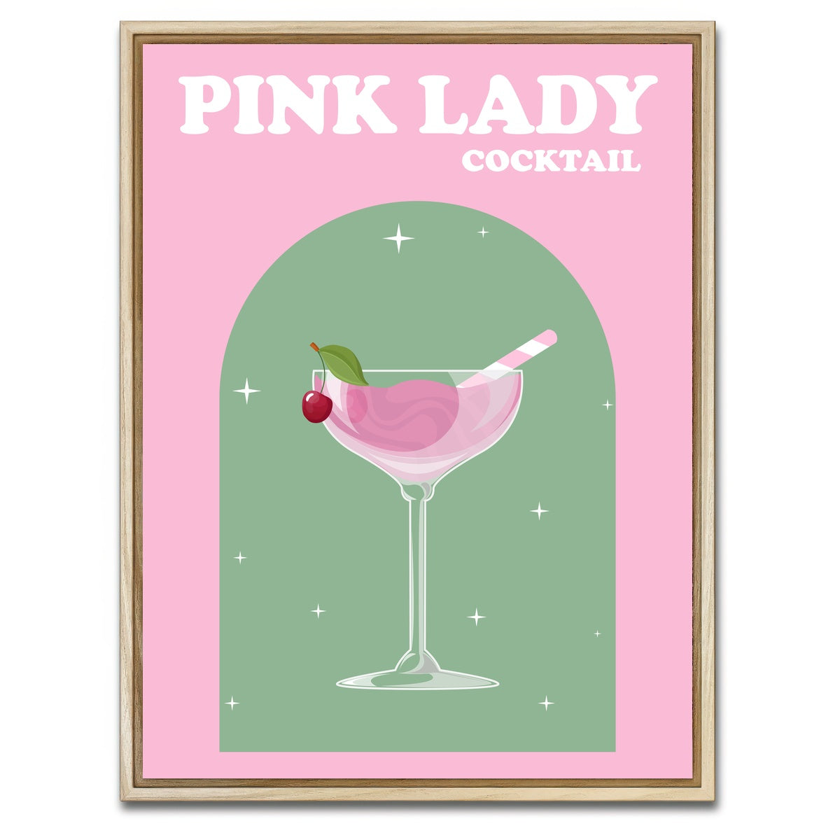 AUTO-MOCKUP WHITE | DRINK PINK LADY | 1 Piece | Natural Framed Canvas | group=3x4