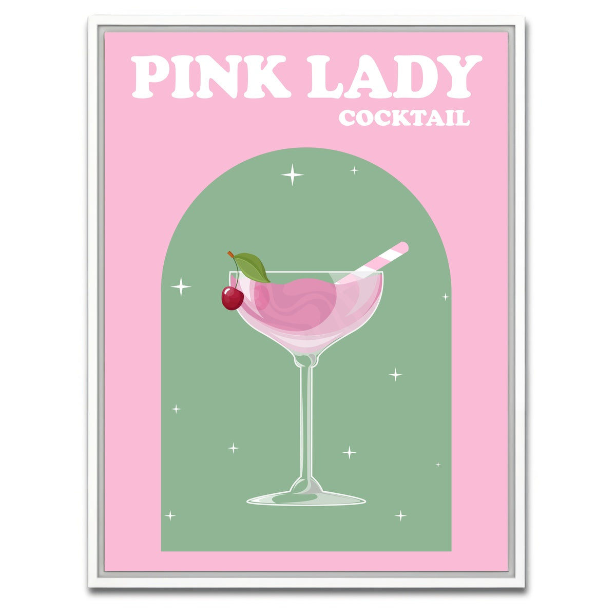 AUTO-MOCKUP WHITE | DRINK PINK LADY | 1 Piece | White Framed Canvas | group=3x4