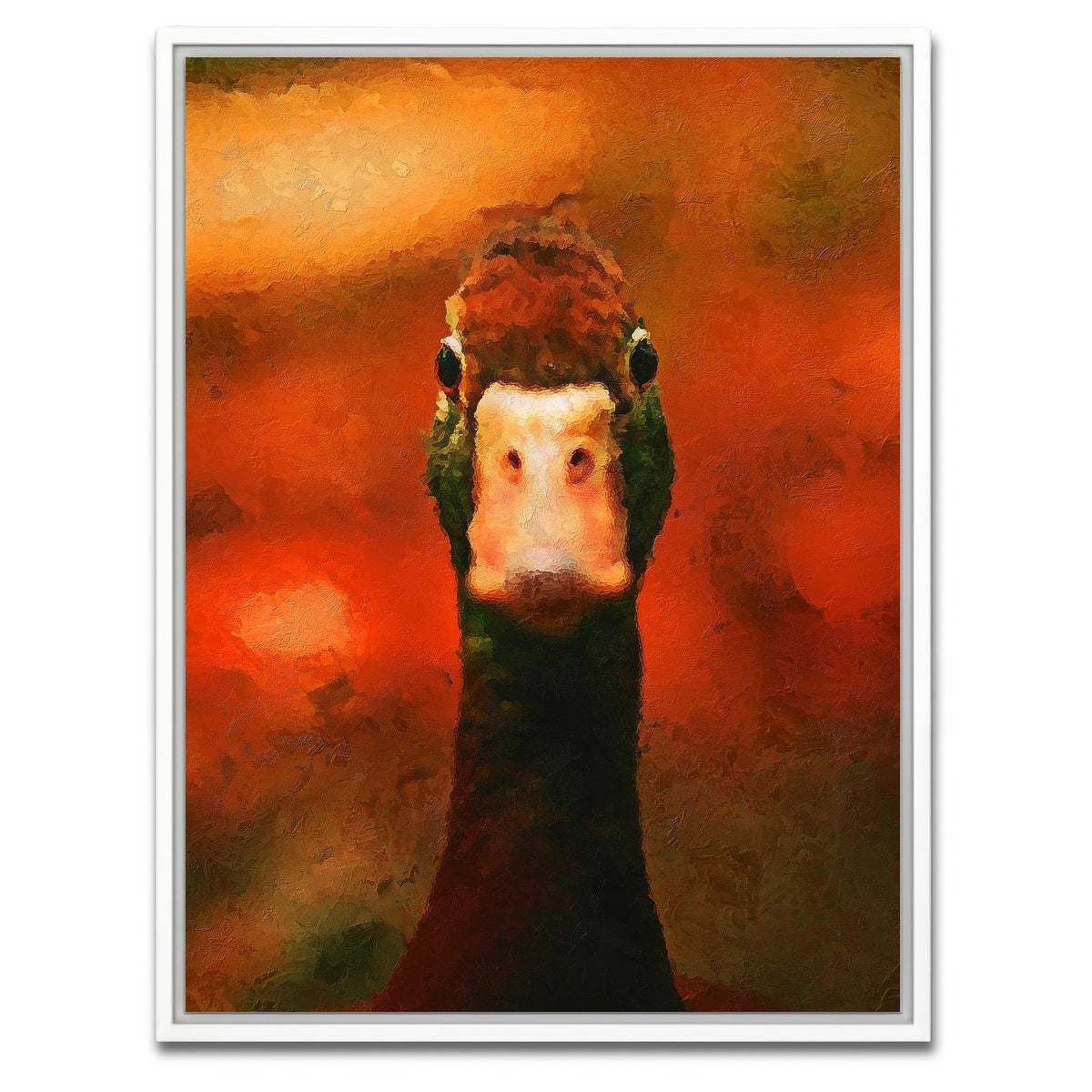 AUTO-MOCKUP WHITE | DUCK painting | 1 Piece | White Framed Canvas | group=3x4