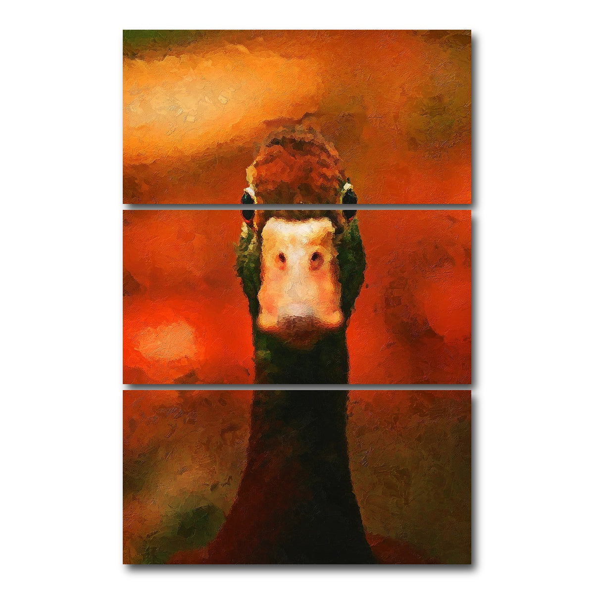 AUTO-MOCKUP WHITE | DUCK painting | 3 Piece | Gallery Wrap Canvas | group=12x24_stacked