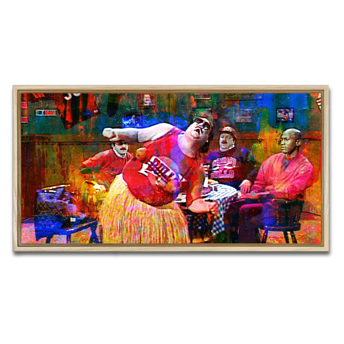 AUTO-MOCKUP WHITE | Da Bulls Da Bulls Da Bulls | 1 Piece | Natural Framed Canvas | group=2x1