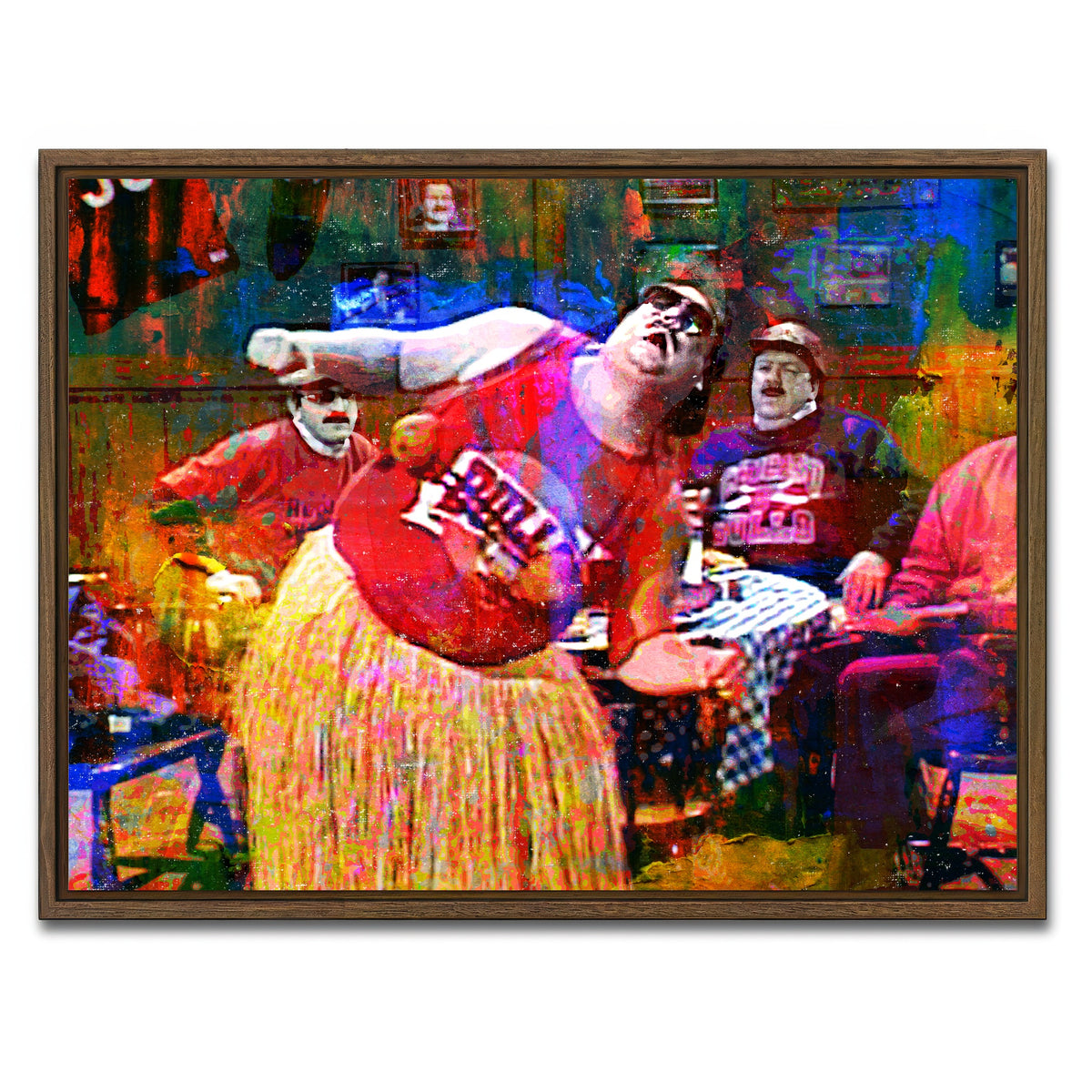 AUTO-MOCKUP WHITE | Da Bulls Da Bulls Da Bulls | 1 Piece | Walnut Framed Canvas | group=4x3