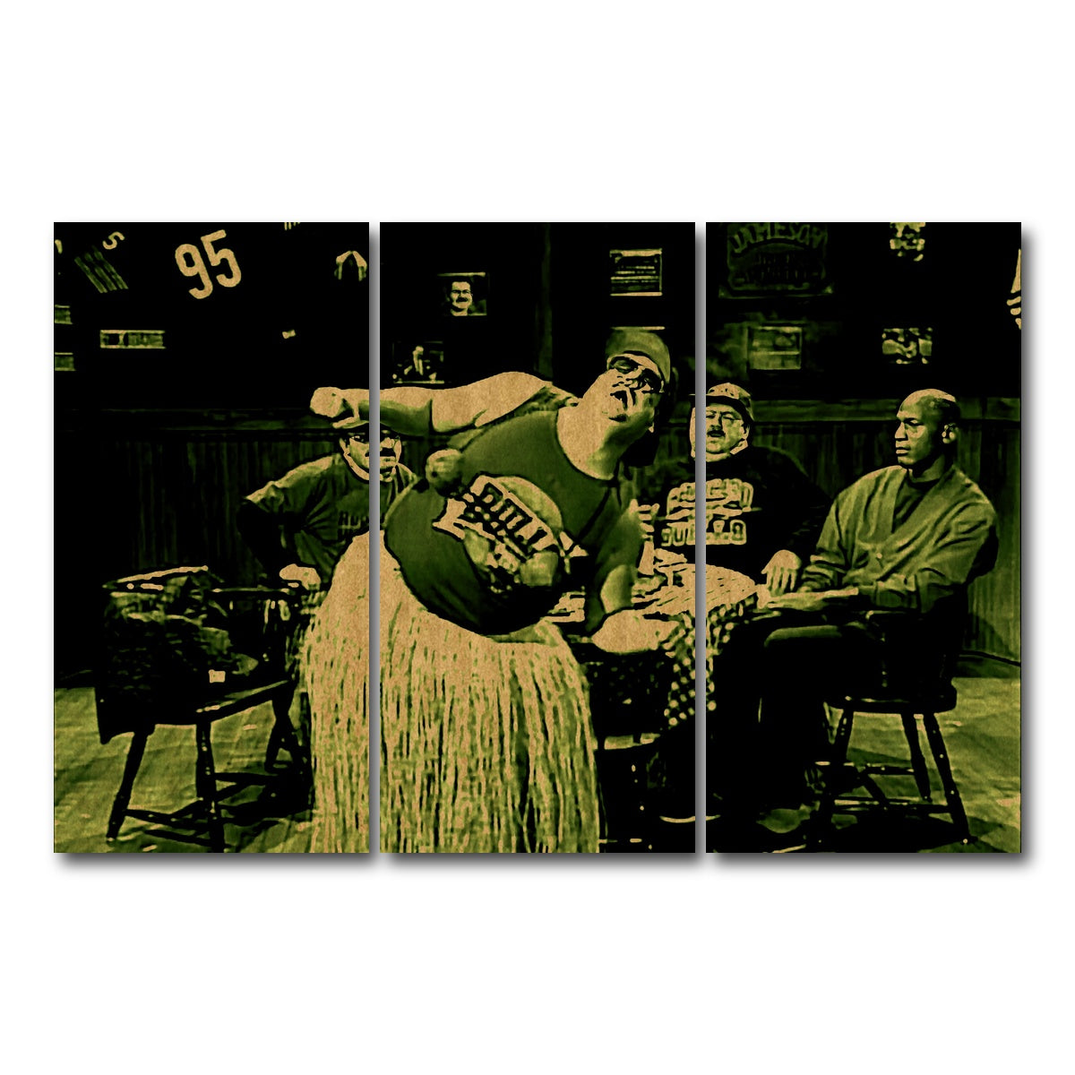 AUTO-MOCKUP WHITE | Da Bulls Sepia | 3 Piece | Gallery Wrap Canvas | group=12x24