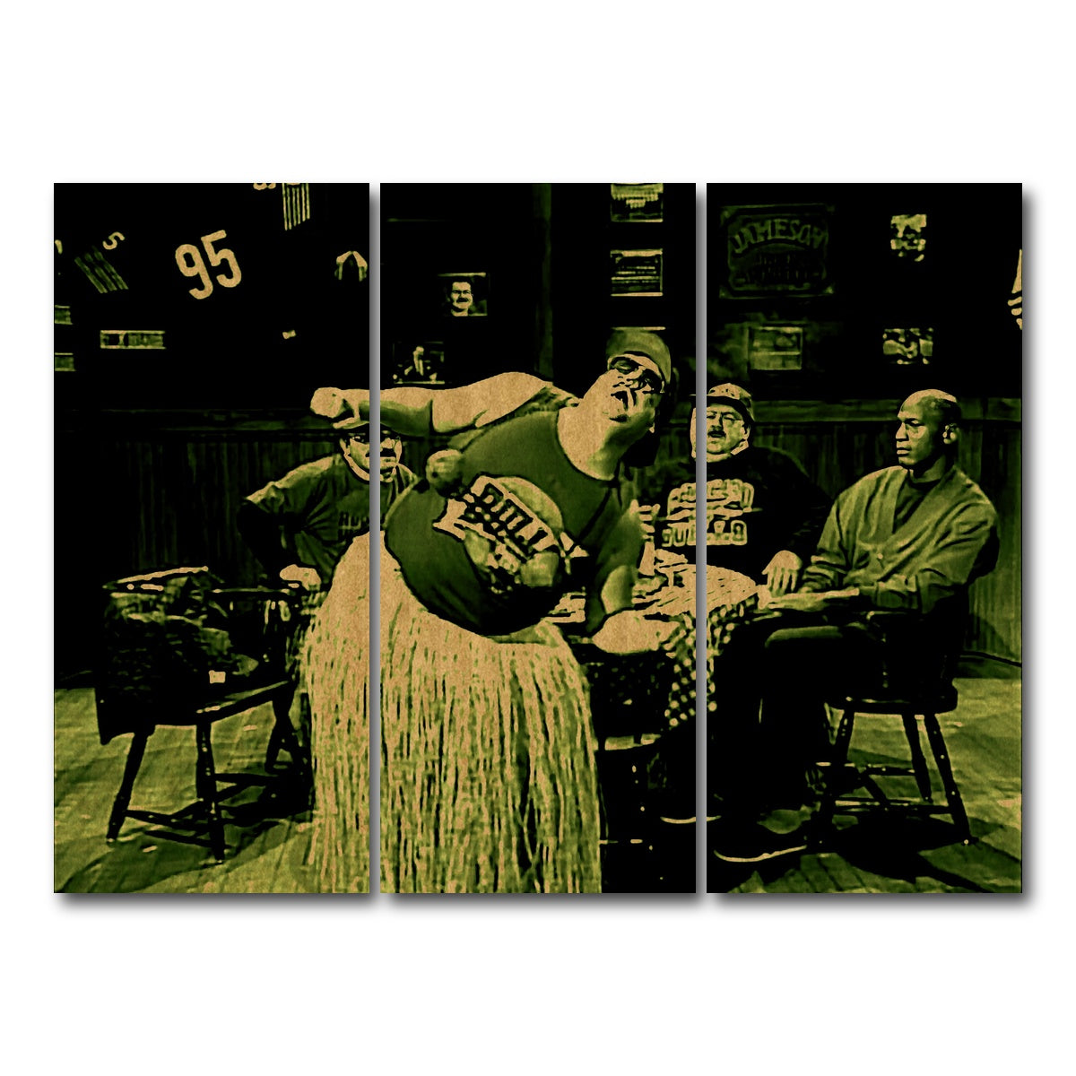 AUTO-MOCKUP WHITE | Da Bulls Sepia | 3 Piece | Gallery Wrap Canvas | group=8x18