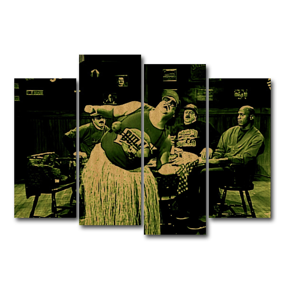 AUTO-MOCKUP WHITE | Da Bulls Sepia | 4 Piece | Gallery Wrap Canvas | group=4_normal