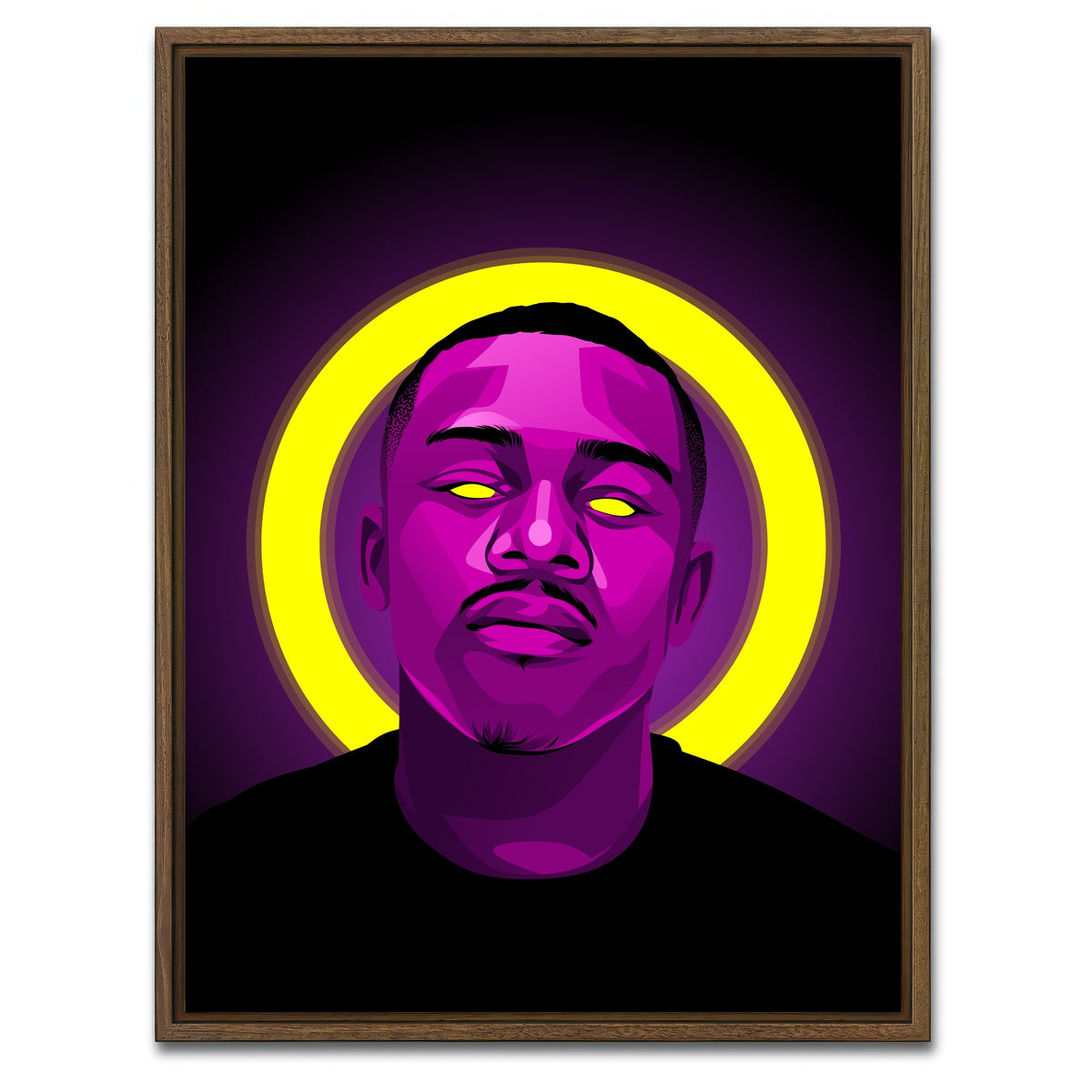 AUTO-MOCKUP WHITE | Dababy | 1 Piece | Walnut Framed Canvas | group=3x4