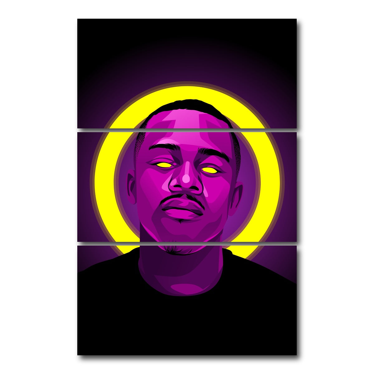 AUTO-MOCKUP WHITE | Dababy | 3 Piece | Gallery Wrap Canvas | group=12x24_stacked