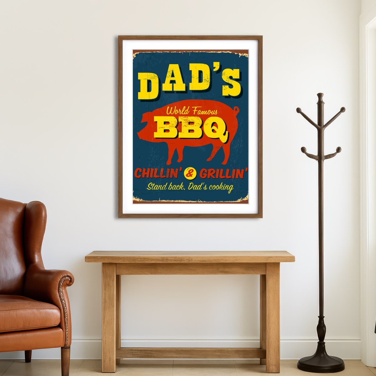 AUTO-MOCKUP ROOM | Dad's BBQ Wall Art