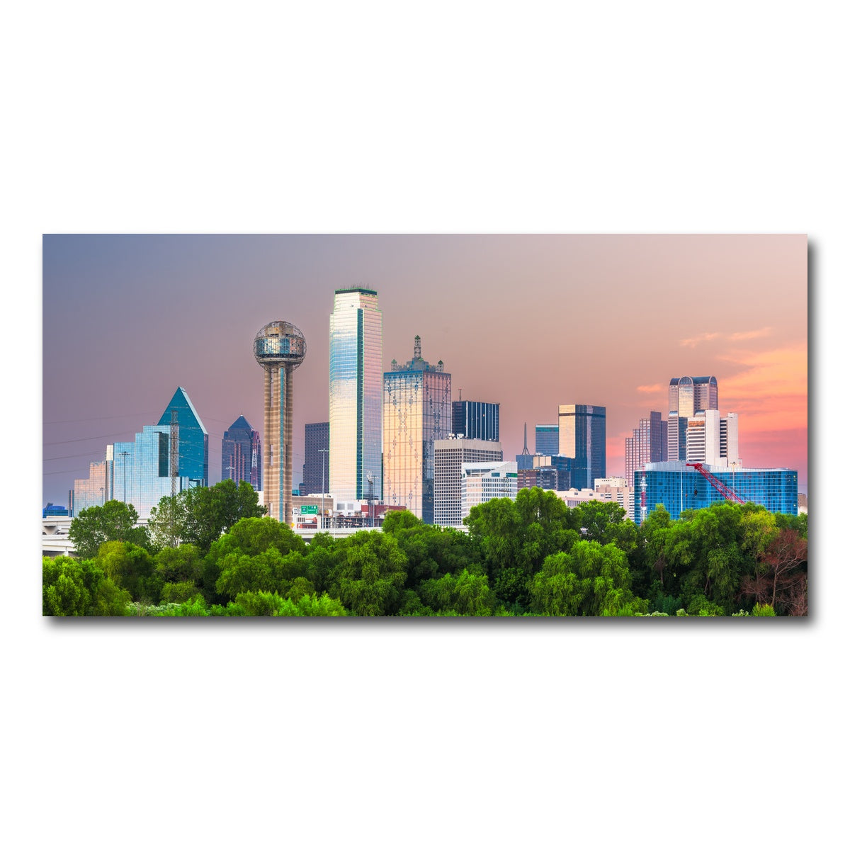 AUTO-MOCKUP WHITE | Dallas Skyline | 1 Piece | Gallery Wrap Canvas | group=2x1