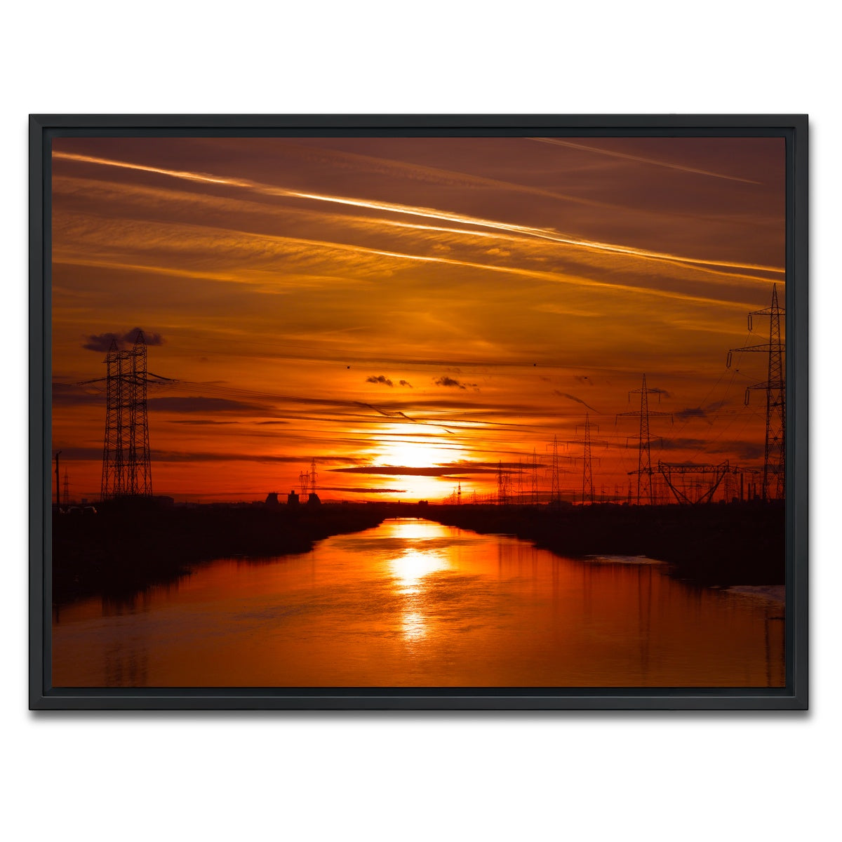 AUTO-MOCKUP WHITE | Dambovita River Romania | 1 Piece | Black Framed Canvas | group=4x3