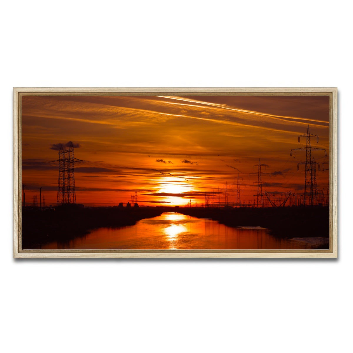 AUTO-MOCKUP WHITE | Dambovita River Romania | 1 Piece | Natural Framed Canvas | group=2x1