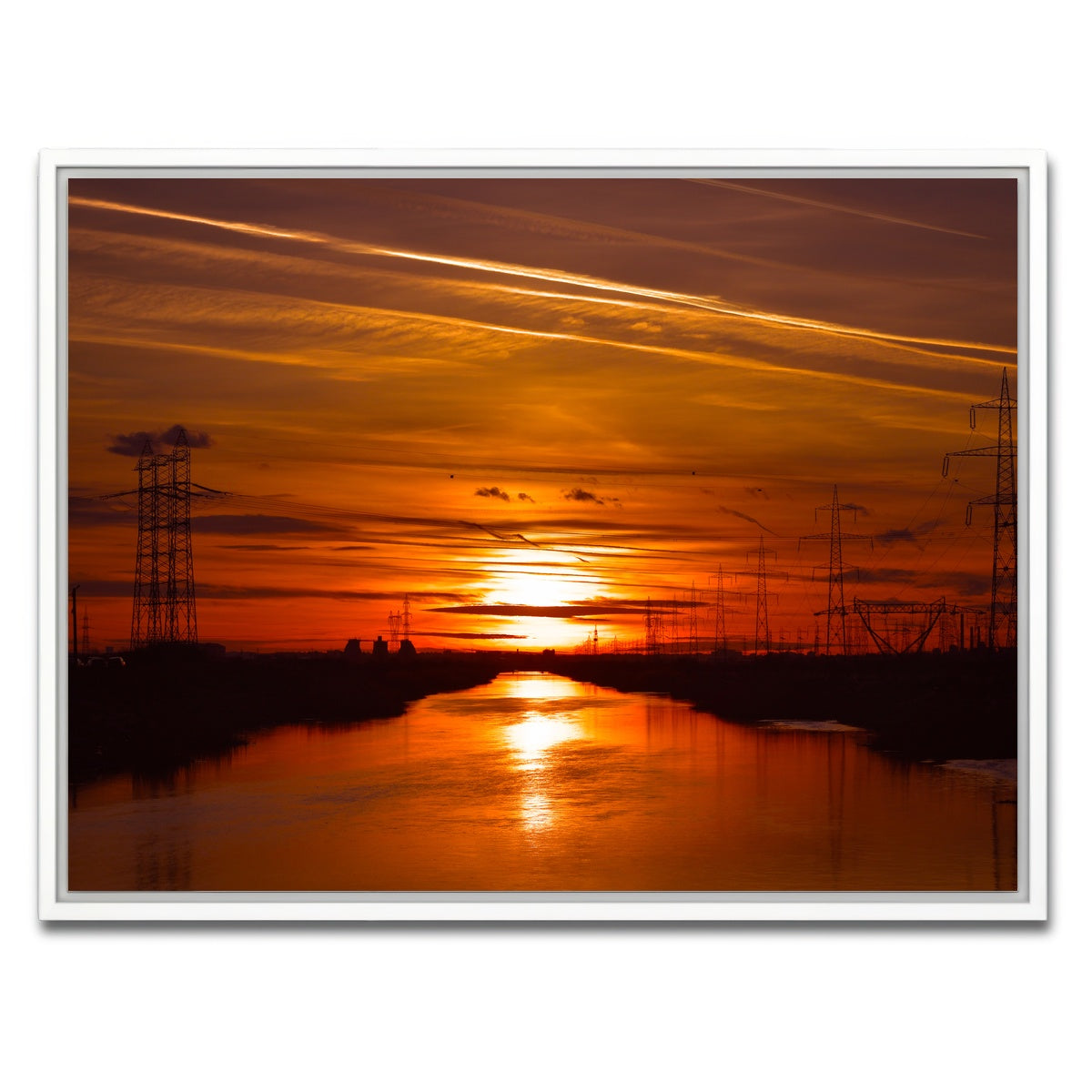 AUTO-MOCKUP WHITE | Dambovita River Romania | 1 Piece | White Framed Canvas | group=4x3