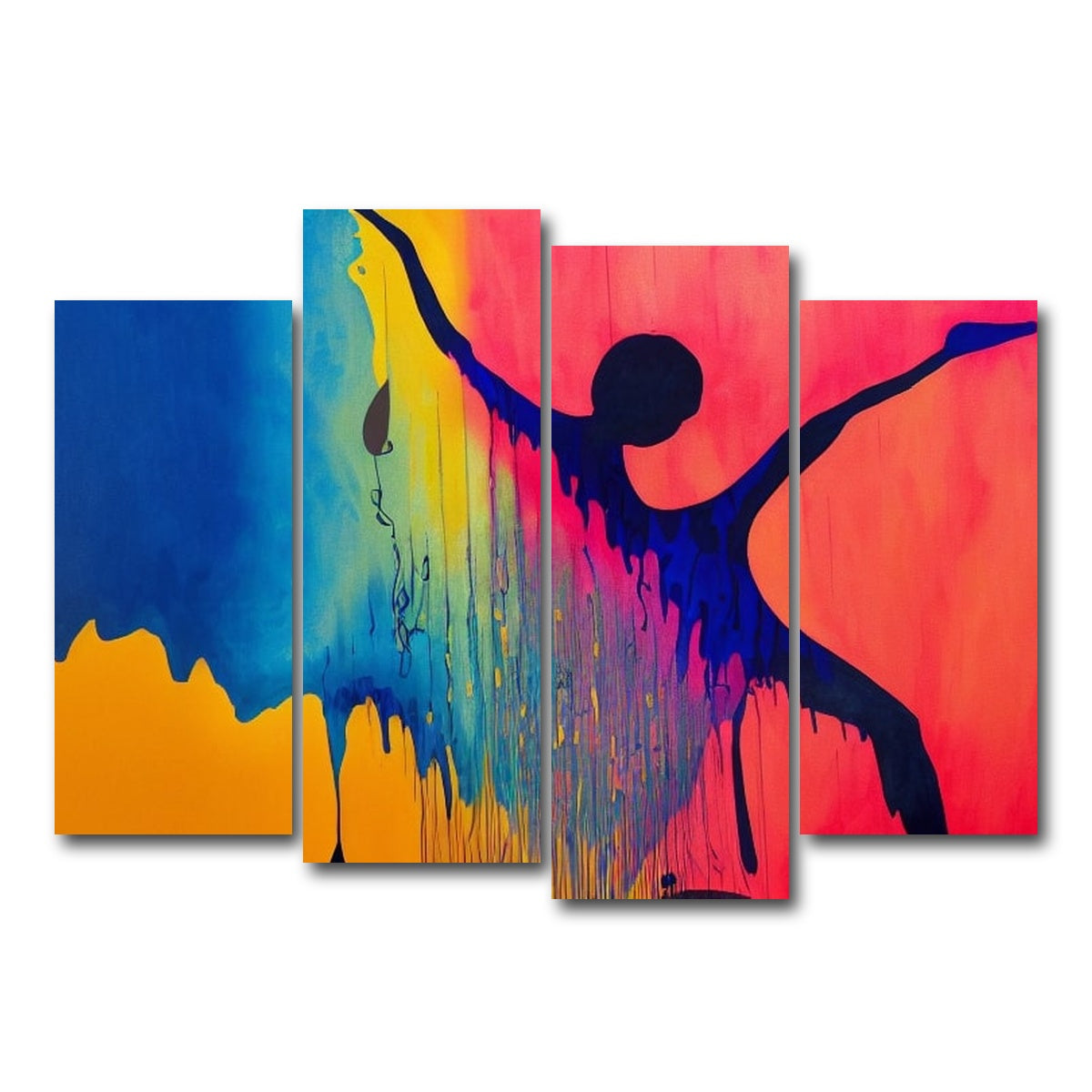 AUTO-MOCKUP WHITE | Dance Art | 4 Piece | Gallery Wrap Canvas | group=4_normal